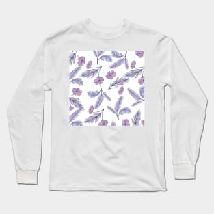 Purple Flowers Long Sleeve T-Shirt